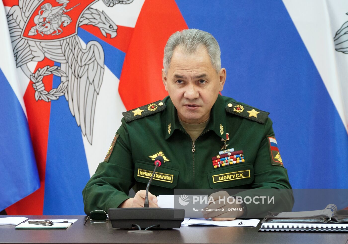 Рабочая поездка министра обороны РФ С. Шойгу в войска ЦВО