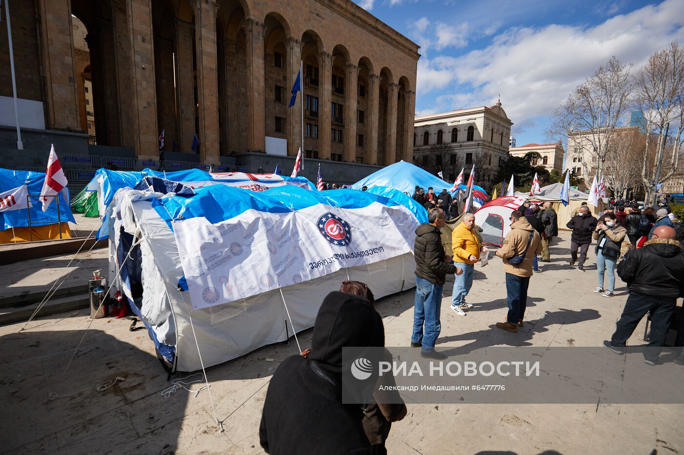 Акция протеста оппозиции в Грузии