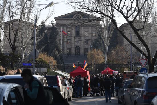 Акция протеста оппозиции в Ереване