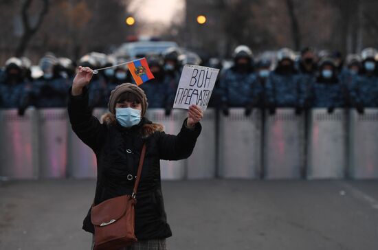 Акция протеста оппозиции в Ереване