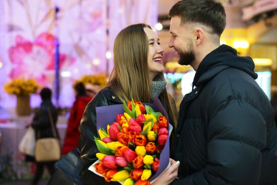 Москва накануне Международного женского дня