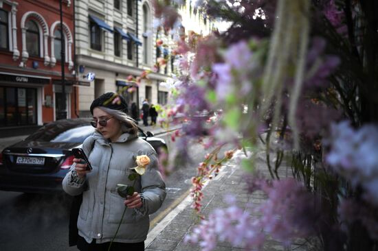 Москва накануне Международного женского дня