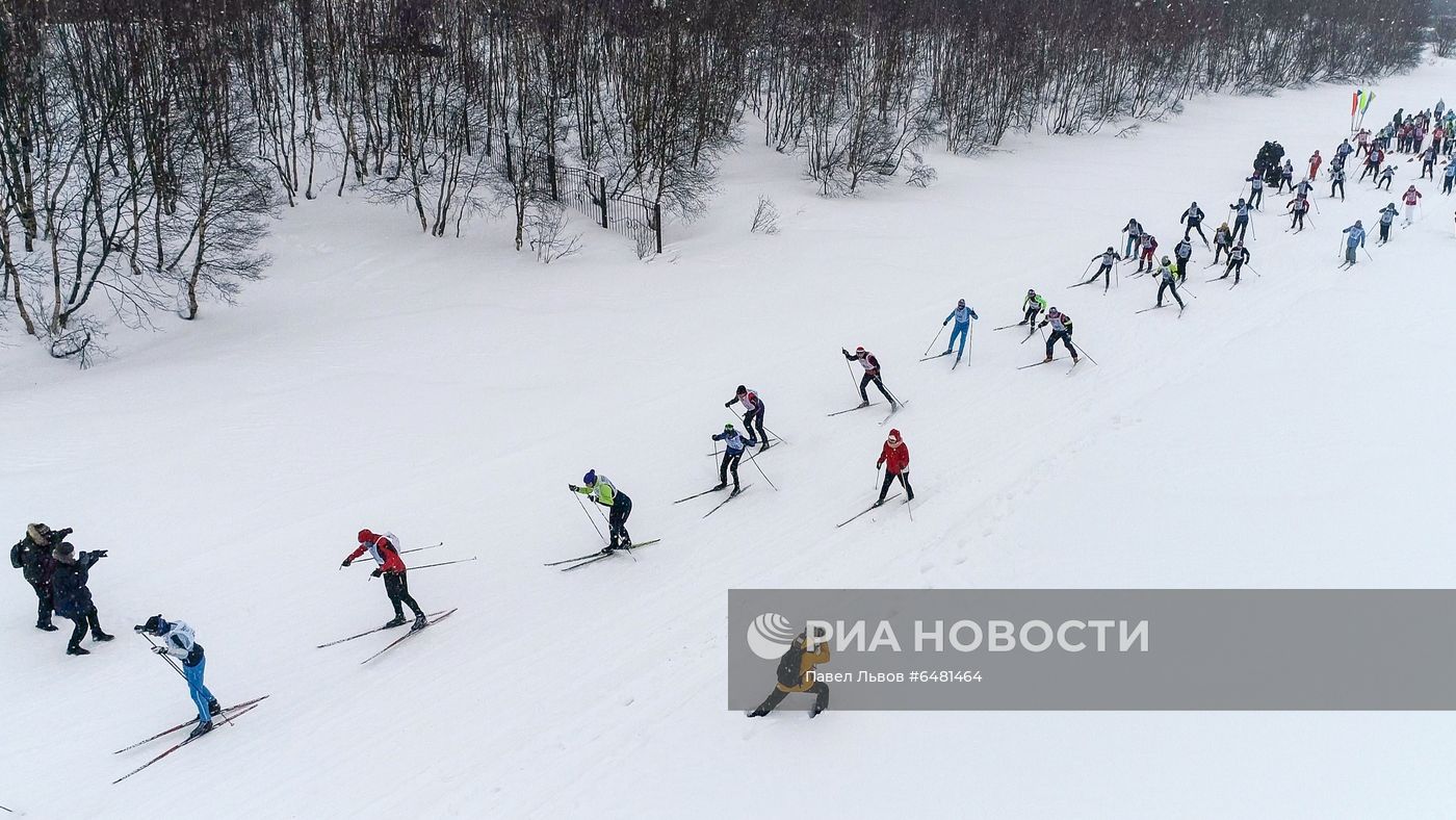 Всероссийская гонка "Лыжня России" в Мурманске