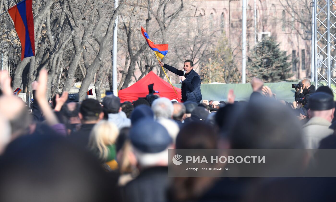 Акция протеста оппозиции в Ереване