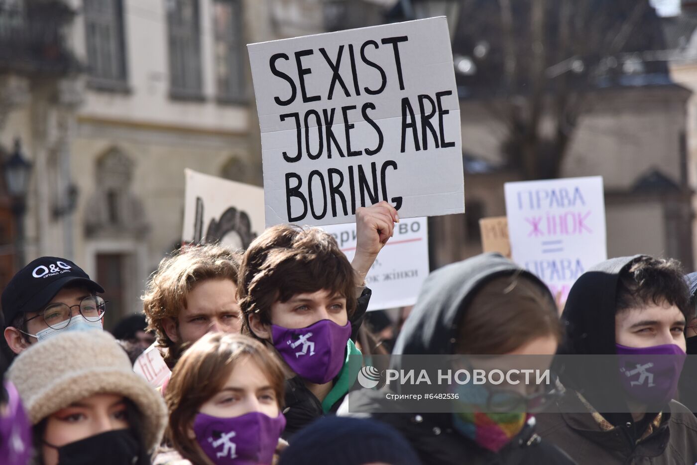 Демонстрации, посвященные Международному женскому дню, за рубежом