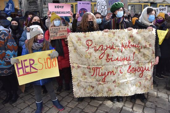 Демонстрации, посвященные Международному женскому дню, за рубежом