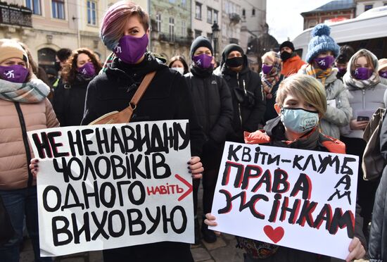 Демонстрации, посвященные Международному женскому дню, за рубежом