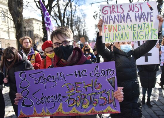 Демонстрации, посвященные Международному женскому дню, за рубежом