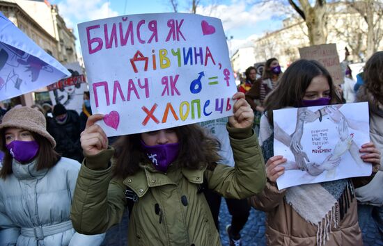 Демонстрации, посвященные Международному женскому дню, за рубежом