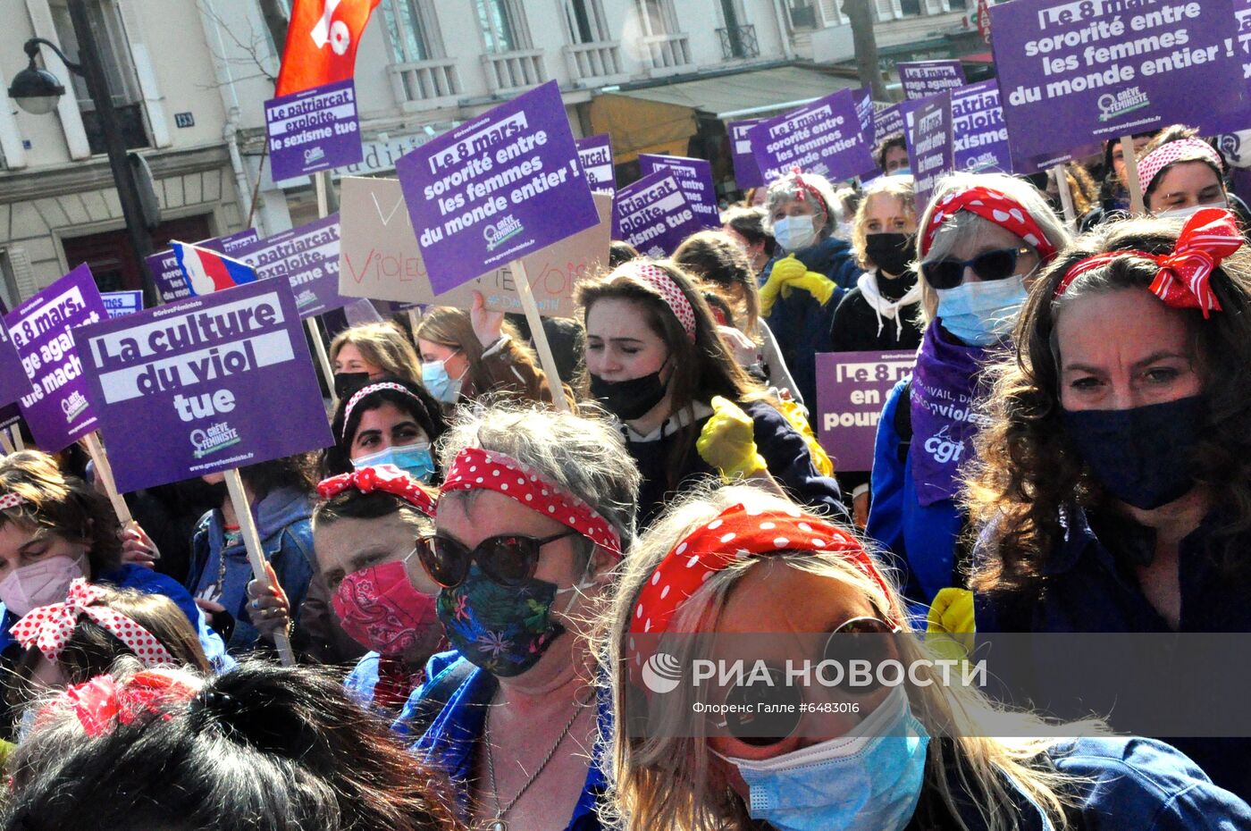 Демонстрации, посвященные Международному женскому дню, за рубежом