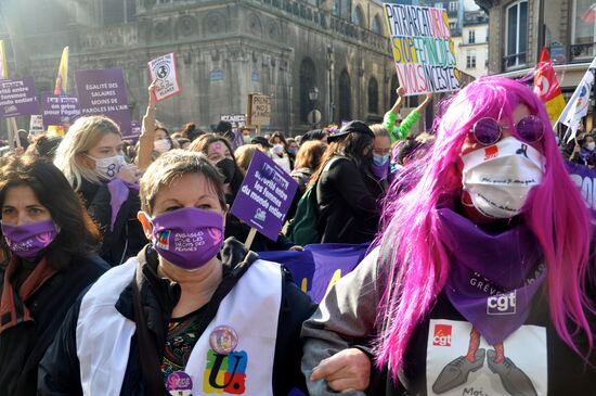 Демонстрации, посвященные Международному женскому дню, за рубежом