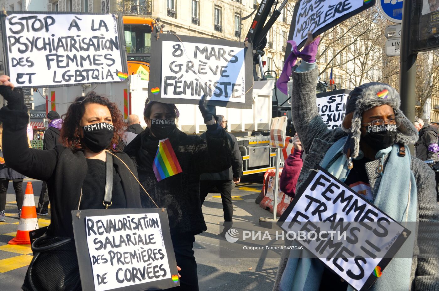 Демонстрации, посвященные Международному женскому дню, за рубежом