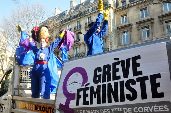 Демонстрации, посвященные Международному женскому дню, за рубежом