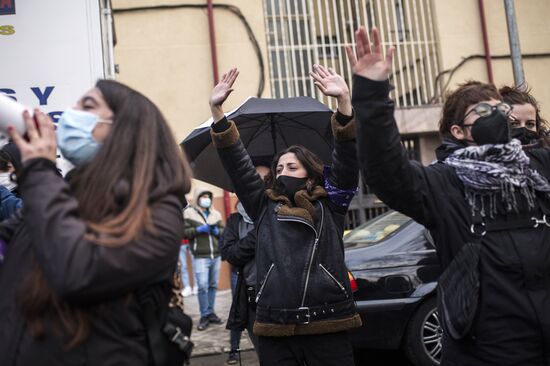 Демонстрации, посвященные Международному женскому дню, за рубежом