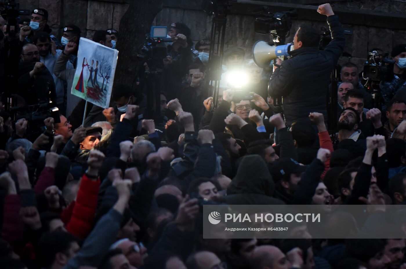 Акция протеста оппозиции в Ереване