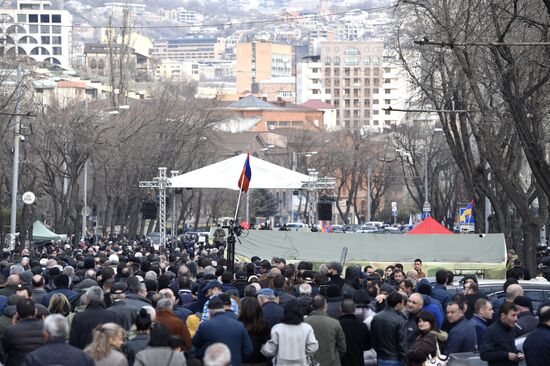 Акция протеста оппозиции в Ереване