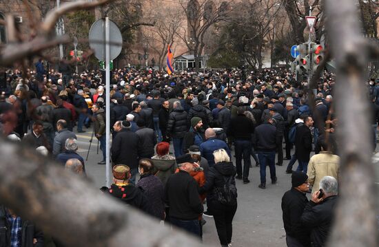 Акция протеста оппозиции в Ереване