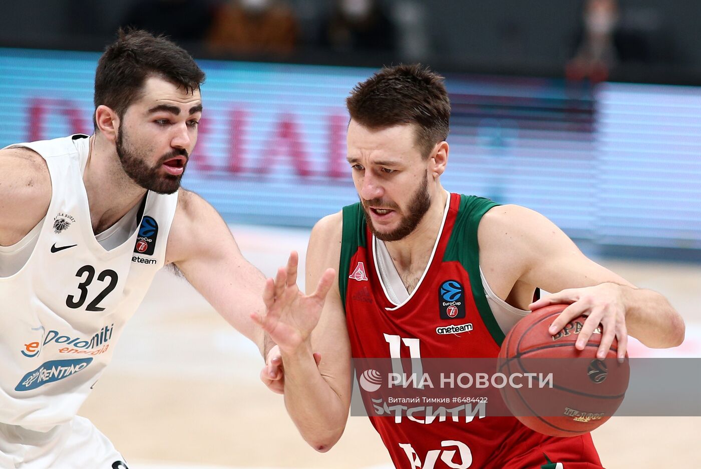Баскетбол. Кубок Европы. Матч "Локомотив-Кубань" - "Тренто"