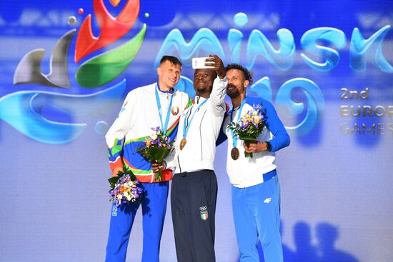 Награждение белорусских легкоатлетов, успешно выступивших на II Европейских играх