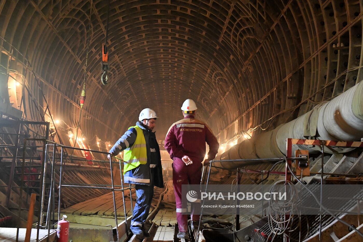 Строительство станции метро "Марьина Роща"  БКЛ