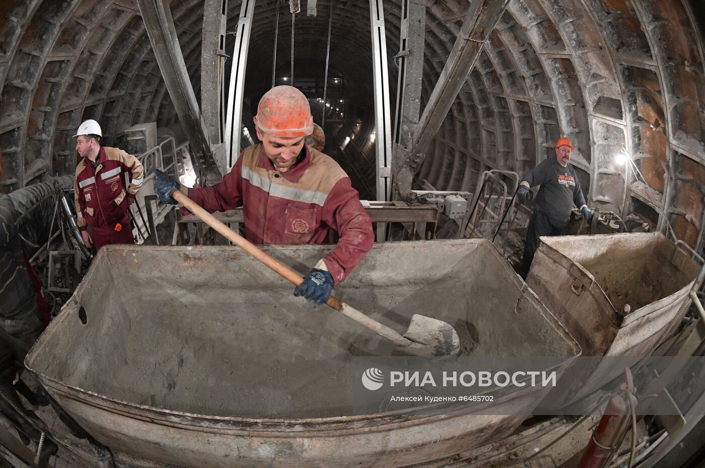 Строительство станции метро "Марьина Роща" БКЛ