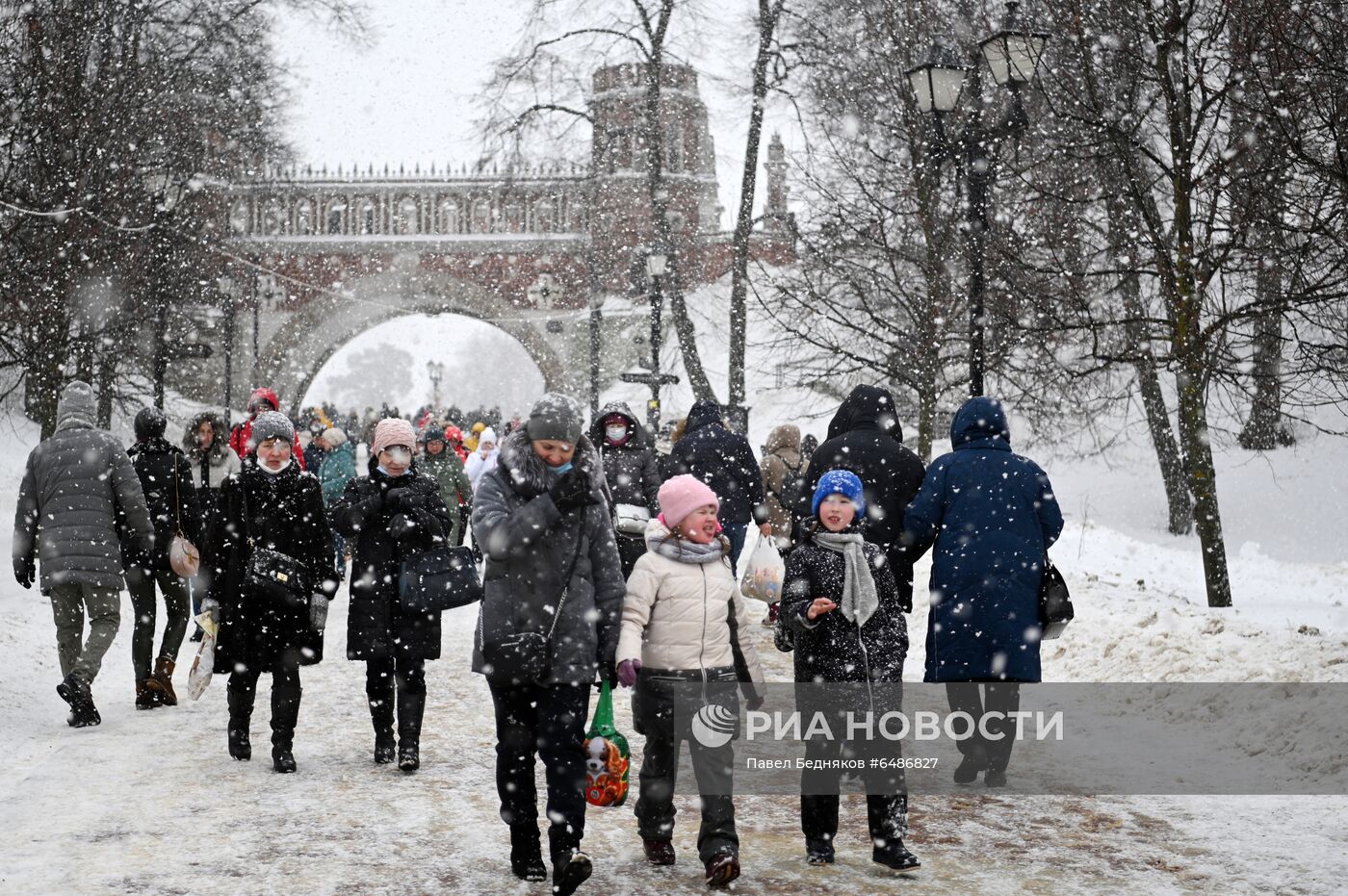 Снегопад в Москве