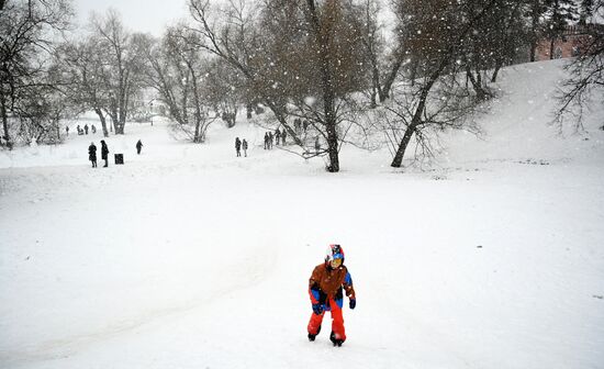 Снегопад в Москве