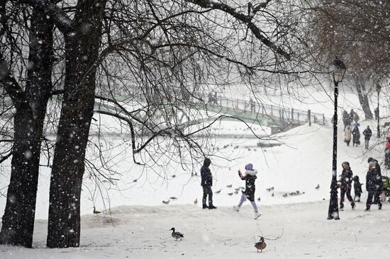 Снегопад в Москве