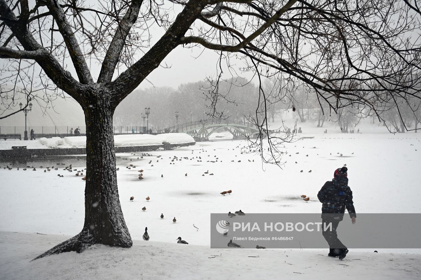 Снегопад в Москве