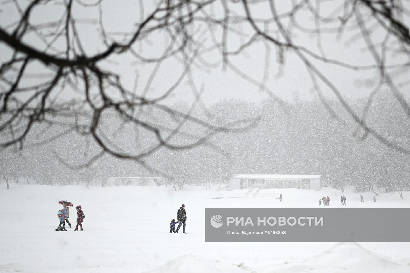 Снегопад в Москве