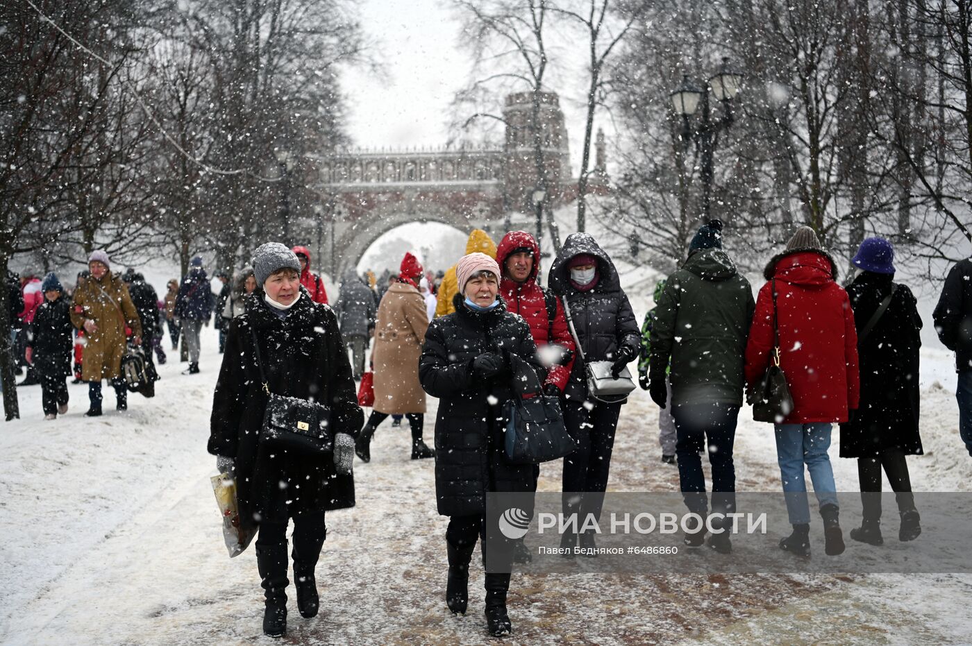 Снегопад в Москве