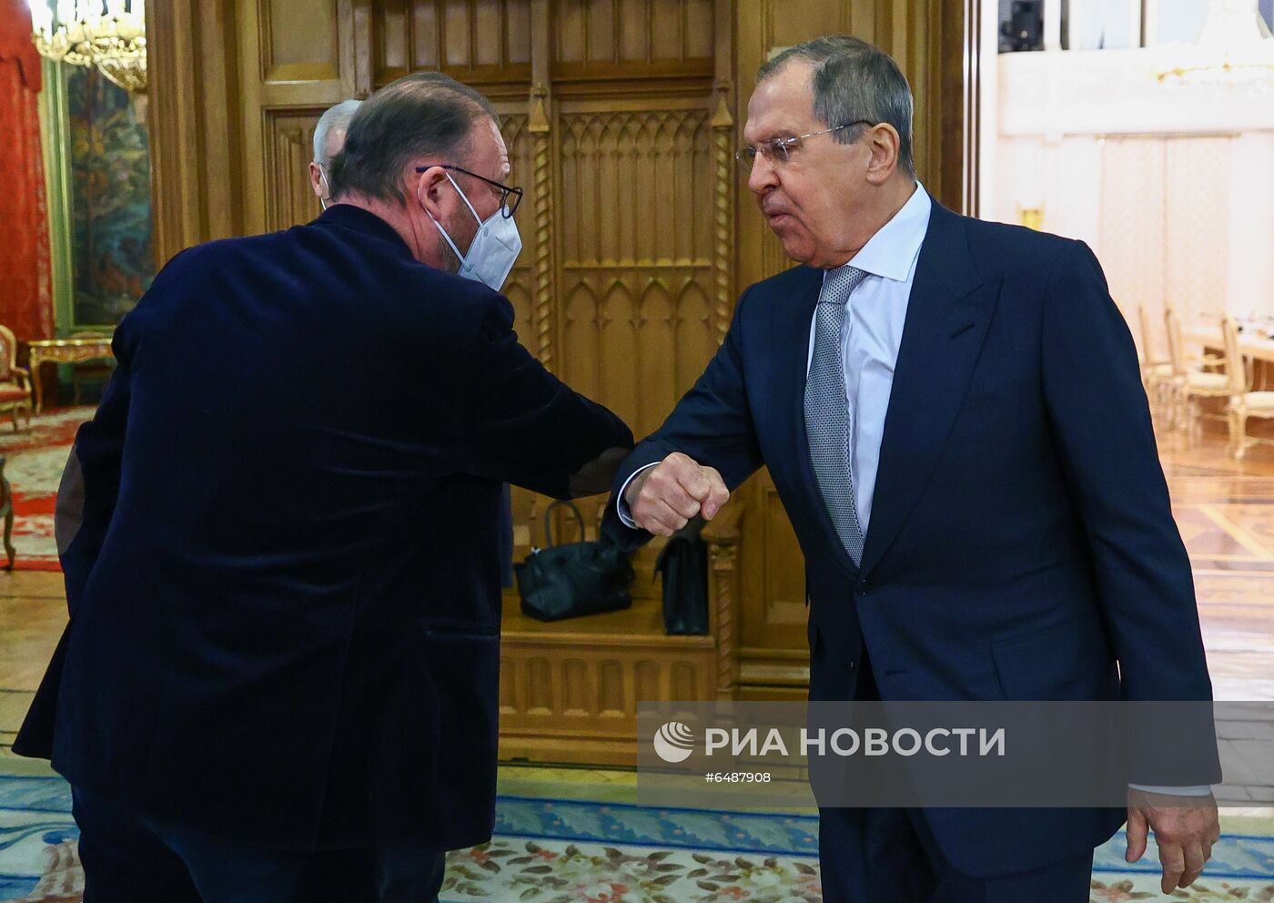 Встреча главы МИД РФ С. Лаврова с председателем ПАСЕ Х. Дамсом