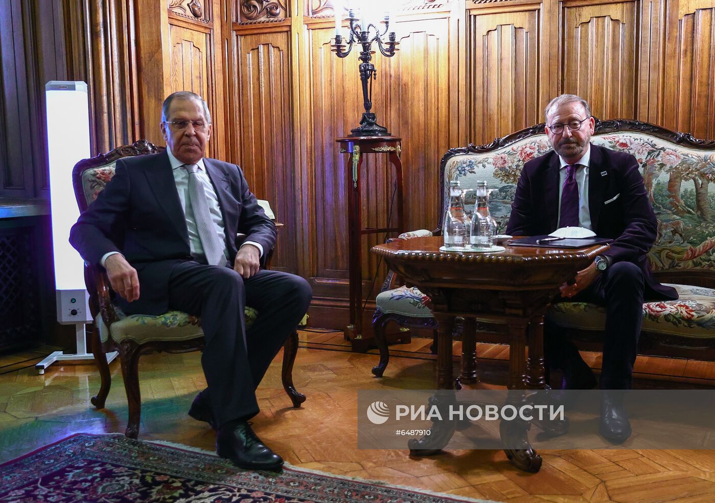 Встреча главы МИД РФ С. Лаврова с председателем ПАСЕ Х. Дамсом