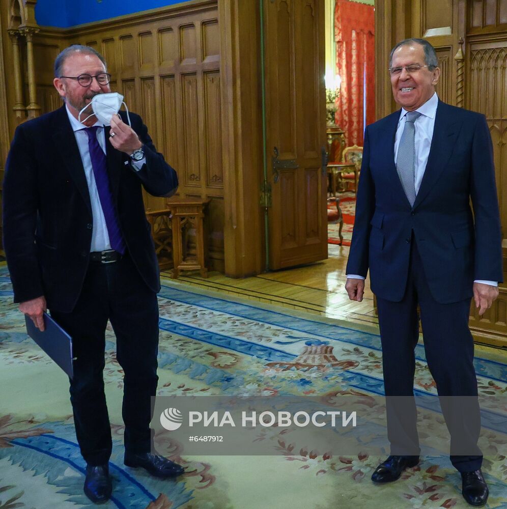 Встреча главы МИД РФ С. Лаврова с председателем ПАСЕ Х. Дамсом