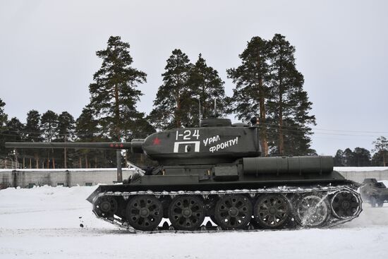 Подготовка военной техники к параду 9 Мая