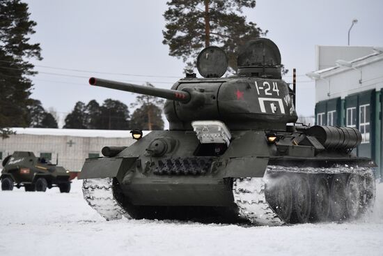 Подготовка военной техники к параду 9 Мая