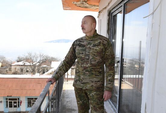 Президент Азербайджана И. Алиев посетил г. Шуша