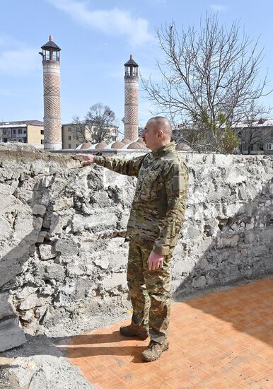 Президент Азербайджана И. Алиев посетил г. Шуша