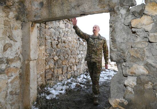 Президент Азербайджана И. Алиев посетил г. Шуша