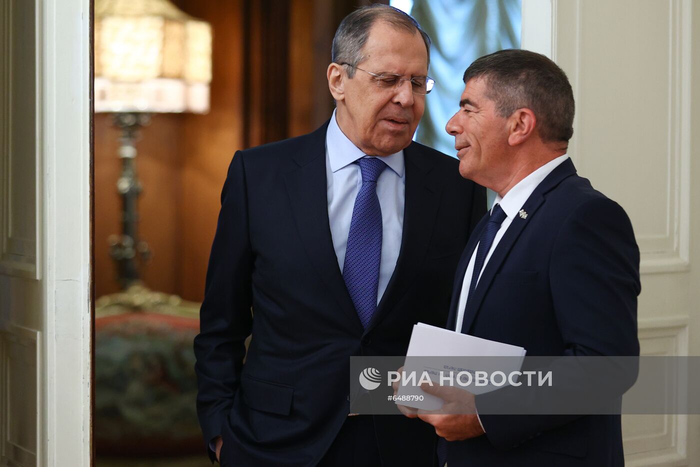 Встреча глав МИД РФ и Израиля С. Лаврова и Г. Ашкенази