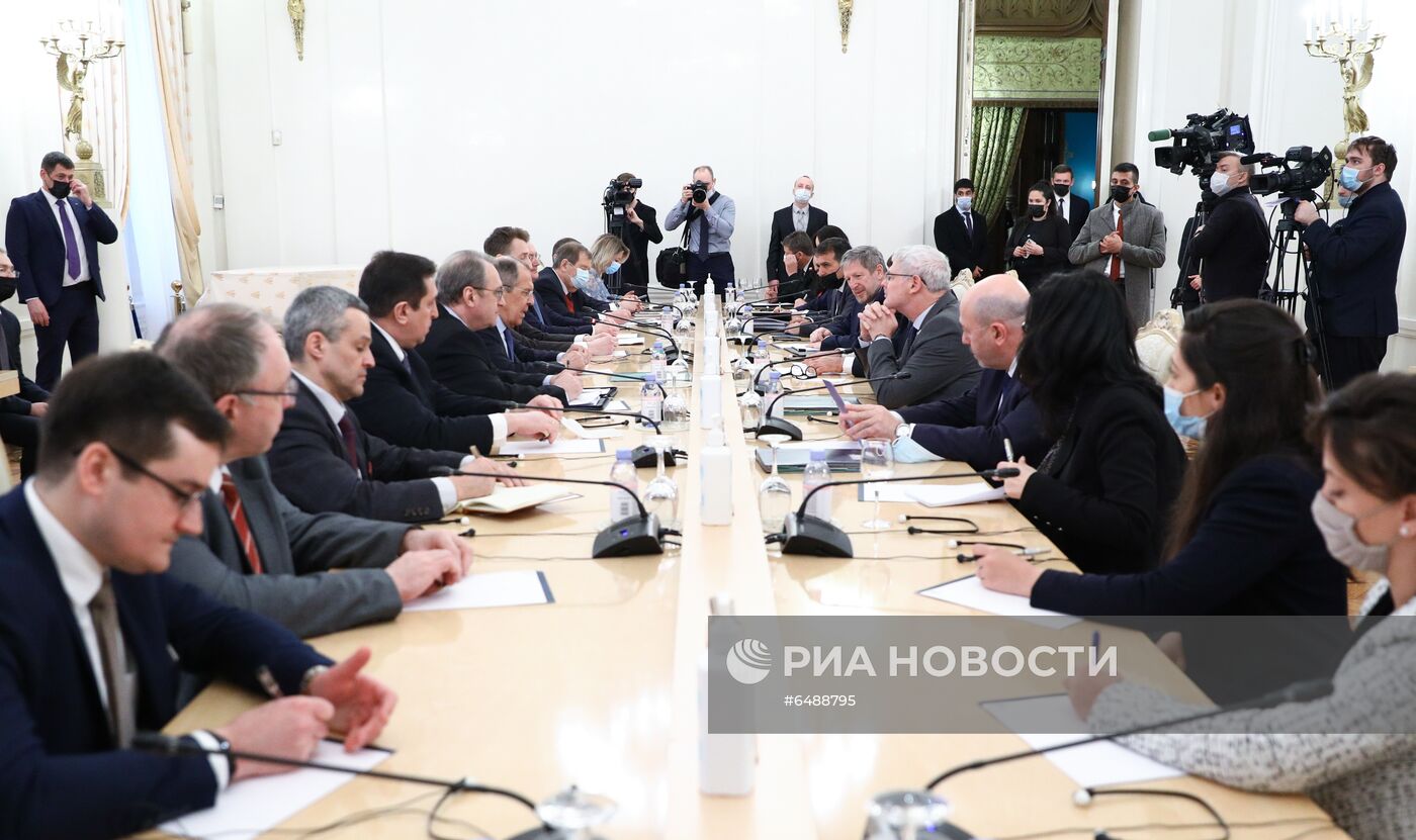 Встреча глав МИД РФ и Израиля С. Лаврова и Г. Ашкенази