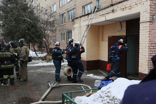 Взрыв произошел в жилом доме в Химках