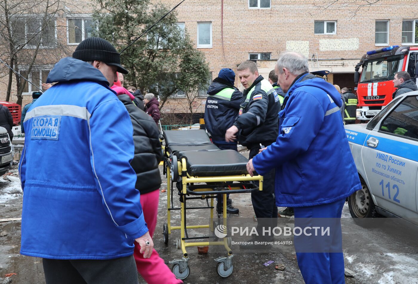 Взрыв произошел в жилом доме в Химках