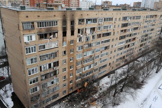 Взрыв произошел в жилом доме в Химках