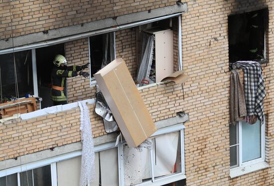 Взрыв произошел в жилом доме в Химках