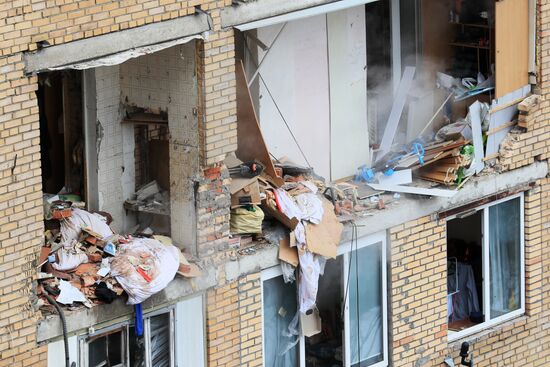 Взрыв произошел в жилом доме в Химках