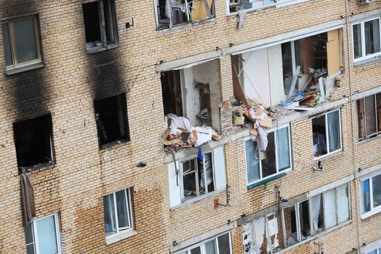 Взрыв произошел в жилом доме в Химках