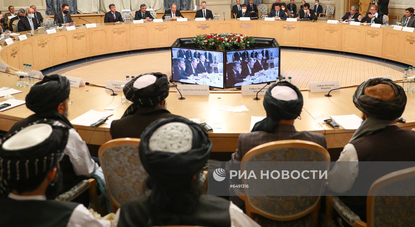 Заседание по Афганистану с участием представителей Афганистана, России, Китая, США, Пакистана и Катара