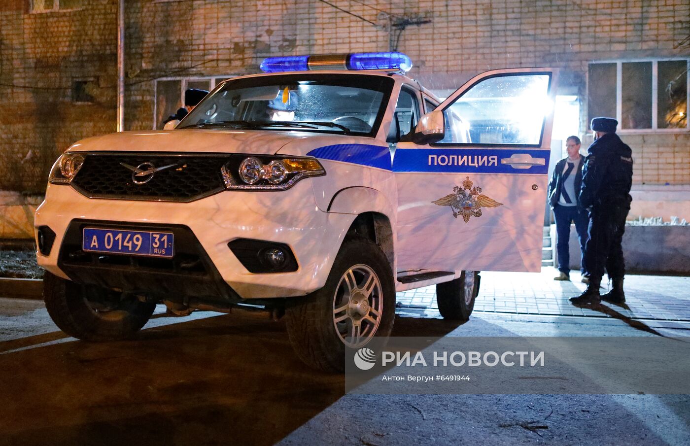 Ночное дежурство наряда полиции в Белгороде