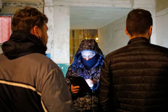 Ночное дежурство наряда полиции в Белгороде